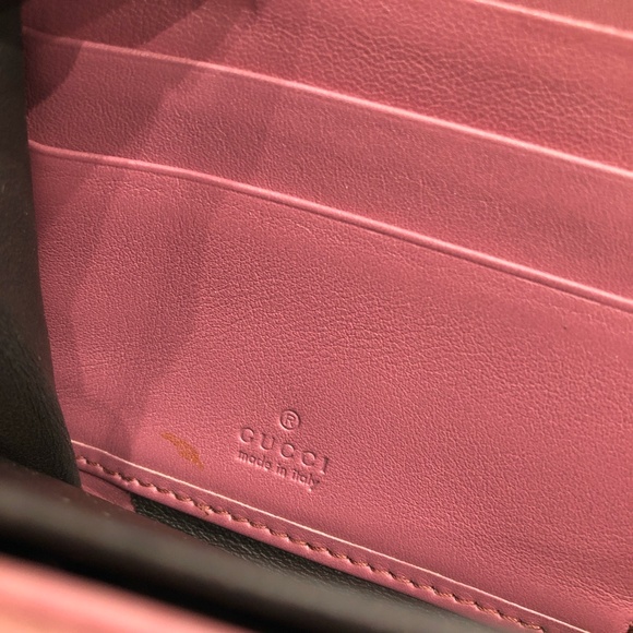Gucci Pink GG Canvas Zip Around Wallet Sku#84384 (Gently used) - Picture 11 of 14